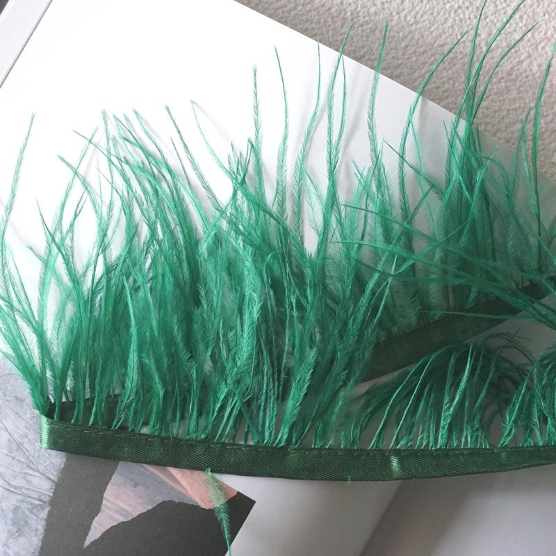 Ostrich Feather Fringe - Various Colors, 10-15cm, 1 Meter for Clothing Accessories
