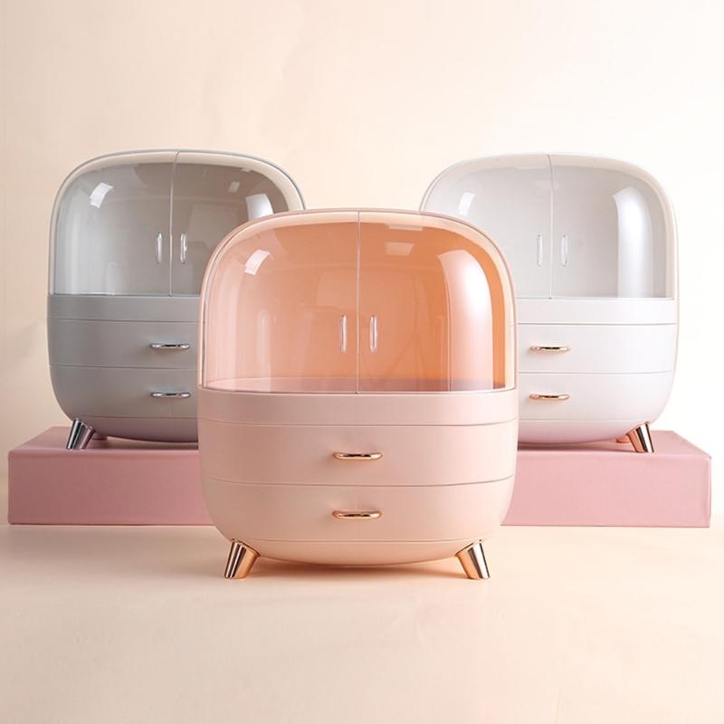 Scatola portaoggetti cosmetici con cassetti Organizer per trucco in plastica per camera da letto o bagno Strumento efficiente per la gestione dello spazio