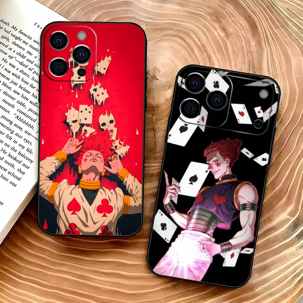 H-Hisoka H-Hunter X Hunter Phone Case For iPhone 17,16,15,14,13,12,11 Plus,Pro Max,XS,Soft Silicone Black Cover