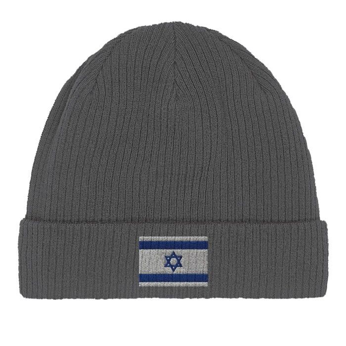 Bonnet Drapeau Israël en Gris
