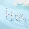 925 Silver Starry Sky Double layer Earrings Jewelry Versatile Hoop Earrings For Women Jewelry Fine Birthday Party Gifts