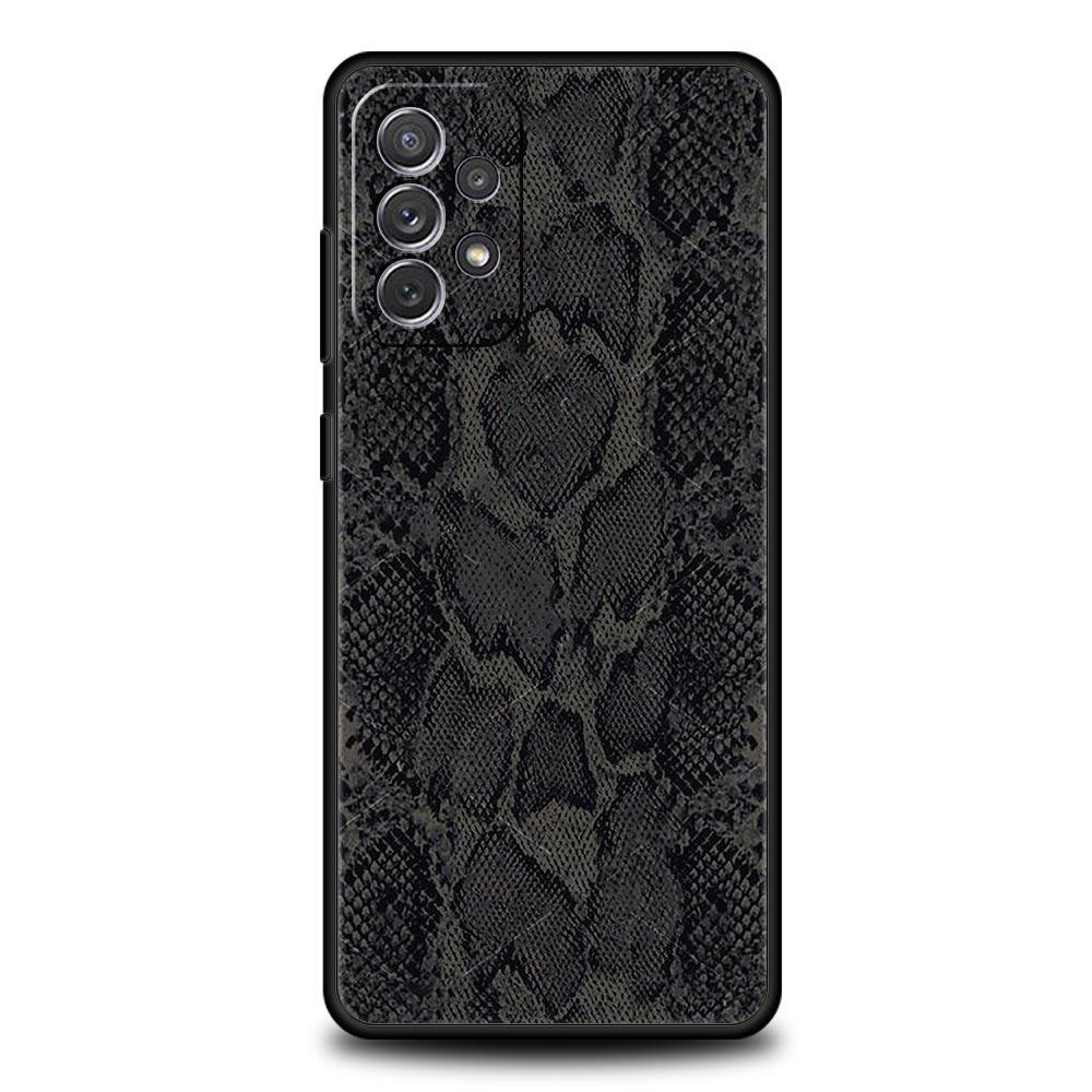 Pretty Luxury Snake Skin Phone Case for Samsung A51 A71 A21S A12 A15 A25 A31 A41 A52 A32 A23 A33 A53 A73 A03S A05S A13 5G Cover