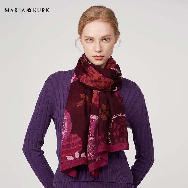 MARJA KURKI Moon's Radiance Printed Wool Scarf