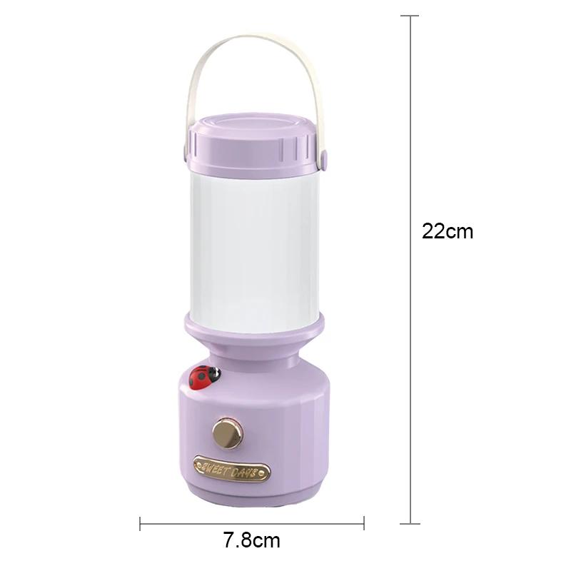 LED Camping Lamp Hanging Rechargeable Camping Lighting Lights 3 Color Stepless Dimming Outdoor Portable Emergency Camping Light