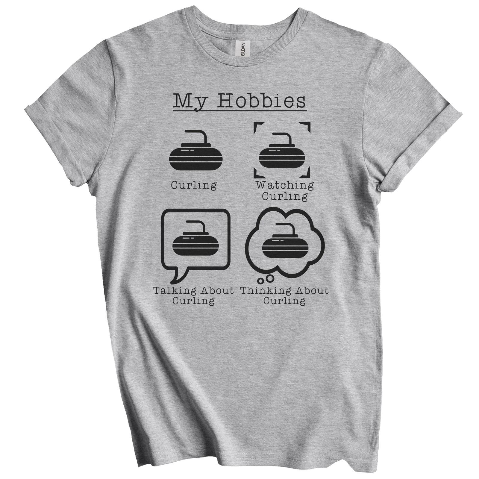 My Hobbies Curling Funny Curler T-Shirt M