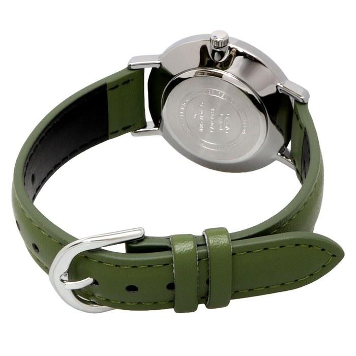 Casio Analog Quartz Women's Watch LTP-VT03L-3B Cream/Green Leather Band