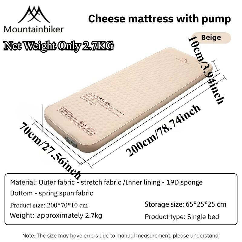 The Mountainhiker Air Mattress, 10cm High, Is Bouncy and Comfortable, Suitable for Home and Outdoor Camping Use. R-Value 8.0