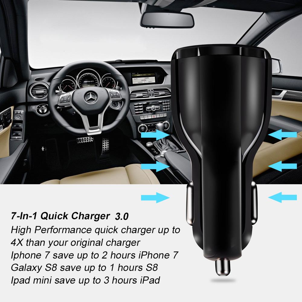 Dual Usb Car Charger Fast Phone Charge For Iphone 12 11 Pro Max 8 Plus Ipad Huawei Samsung Xiaomi Lg Quick Charge Qc 3.0 4.8a