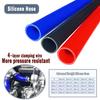 Red Blue Black 4-layer Universal Straight Silicone Hose Intercooler Turbocharger Tube High Temperature And High Pressure 1 Meter