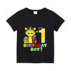 2025 Sprunki Summer Short Sleeve T-shirts Boys Number 3-14 Printed T-shirt Children Short Sleeve Tee Kids Clothes Birthday Gift