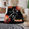 Basketball Player Customize Your Name Blanket Used For Chair Office Sofa Bed Camping Soft And Warm Giving Friends And Relatives Birthday Graduation