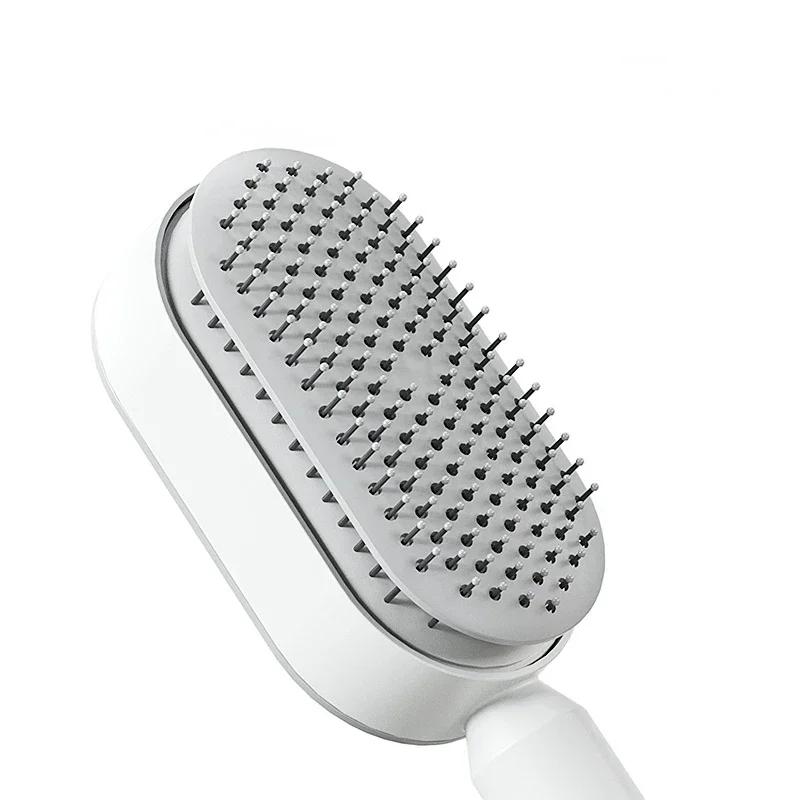 Air Cushion Massage Comb Self Cleaning Hair Remover Design for Women's Long Hair Anti Static Comb Scalp Massager