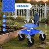 Gardening Work Seat Rolling Seat Height Adjustable Garden with Wheels Heavy Duty Tool Cart Storage Tray for Seniors Yard Patio Work 330