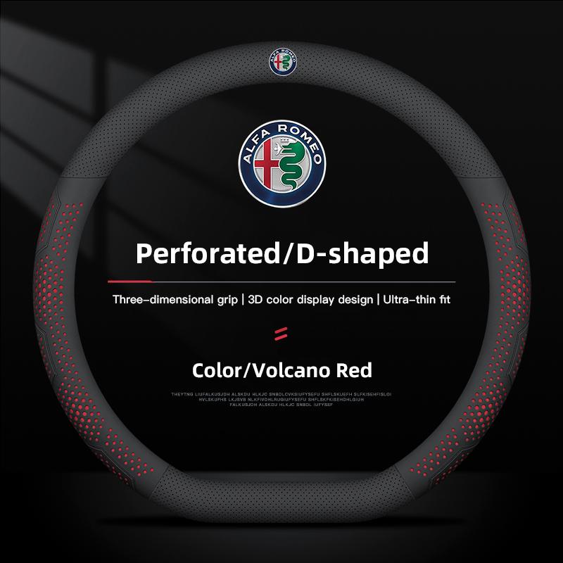Autoaufkleber Für Alfa Romeo Auto Styling Lederlenkradabdeckung Auto Zubehör Für Alfa Romeo 4C 159 166 Spider Giulia Giu