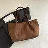 Women S Suede Matte Tote Bag Large Capacity Daily Commute Bag