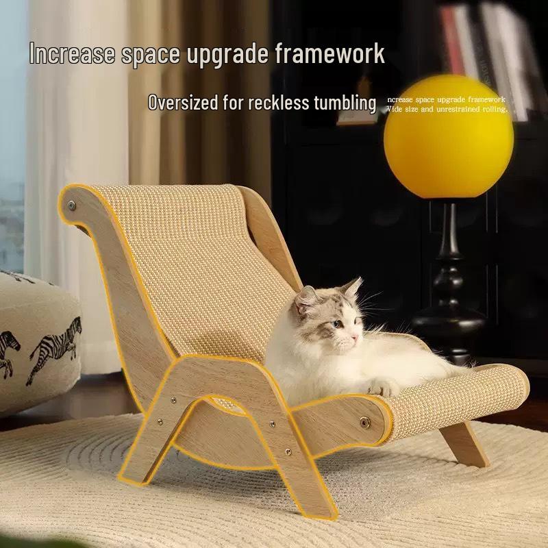 Cat Chaise Lounge: Wear-Resistant Scratch Sofa & Climbing Frame
