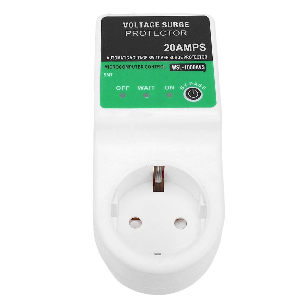 Voltage Protector Outlet 20A Undervoltage Overvoltage Guard Surge Protector with Indicator Light for Home Appliance EU