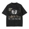 Heißer Verkauf Clan Wu Tang Globale Tour Mercah Grafikdruck T-Shirt Harajuku Mode Übergroßes T-Shirt Unisex Vintage Gewaschene Baumwolle Oberteile