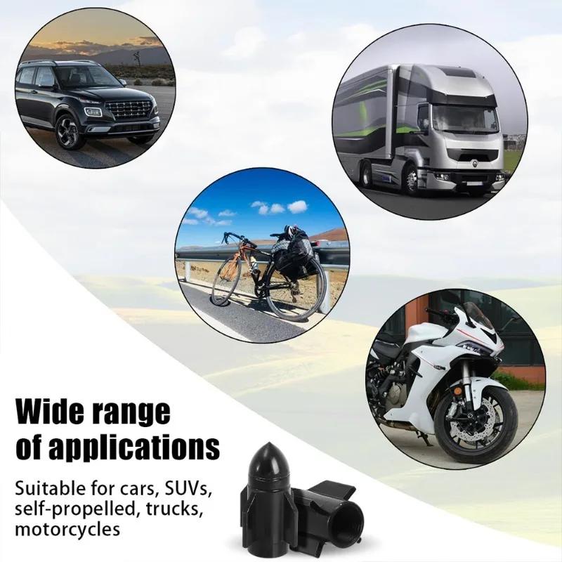 Tire Valve Caps Aluminum Tire Valve Chamber Rod Cap Dust Cover for Truck Bicycle Car Motorcycle Rim Valve Stems Caps Accessories
