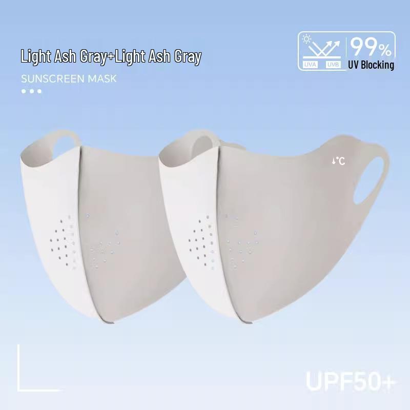 Unisex Breathable Sunscreen Mask with UV Protection and Ice Silk Fabric