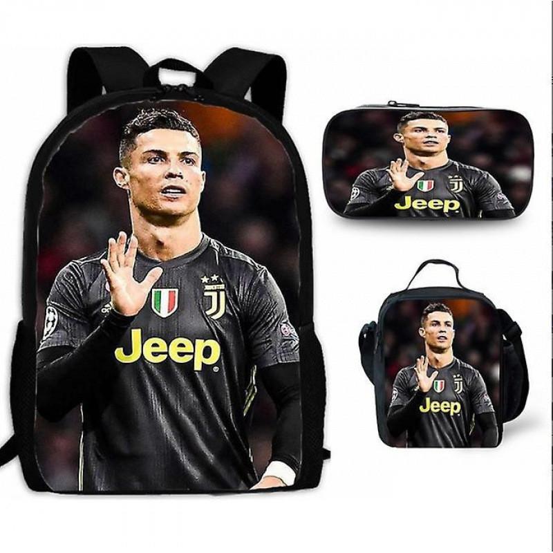 Školní batohový set Messi Fotbalová hvězda z nylonového materiálu pro školní použití a ukládání
