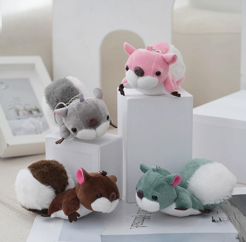Photos - Soft Toy 2s/lot 12cm cute animal squirrel plush toys keychains lying squirrel dolls bag keyring gifts