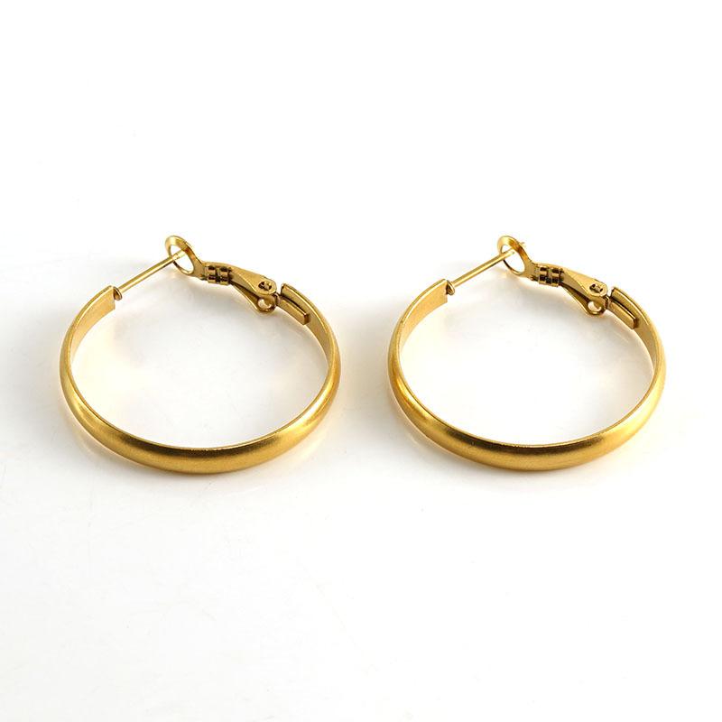 Fashion Stainless Steel Earrings, High-end Earrings, Plain Rings, Niche Design, Simple, Fashionable and Versatile Women