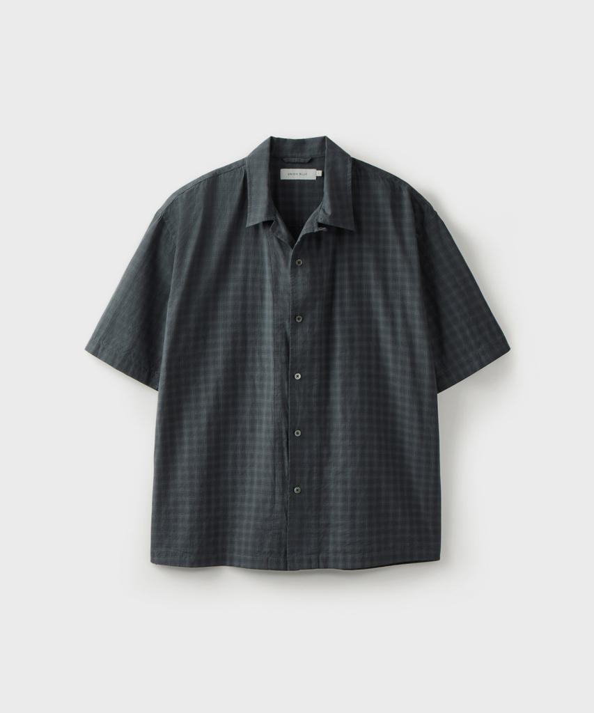 Yunionbeullu Loosed Check Half Shirt [Graphite]