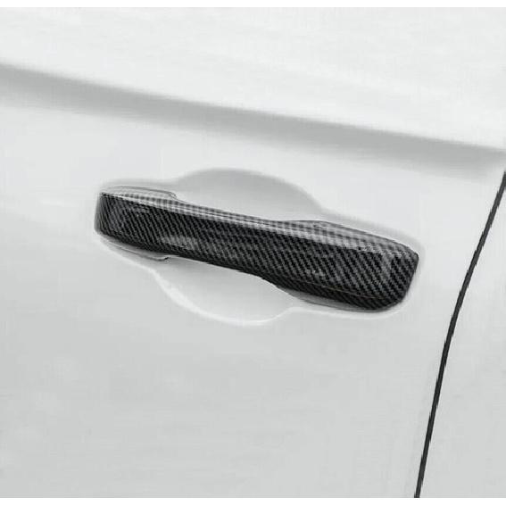 For  Honda CR-V CRV ABS Carbon Fiber Exterior Car Door Handle Cover Trim 4X