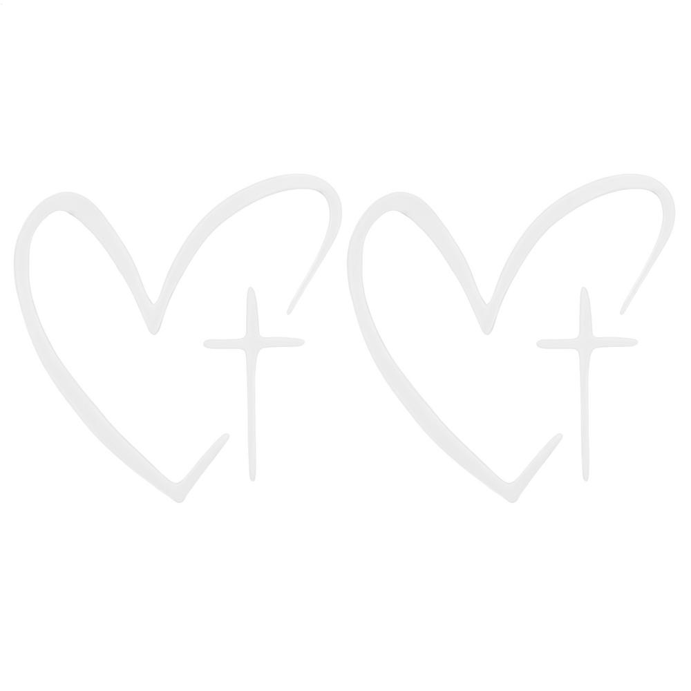 Stickers for Cars Heart Shape Long Lasting Cute Car Decals for Rear View Mirror for Vehicles Trailer RV Automotive Sedan Pickup