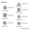 7 Pcs Silver Blue Leaf Flower Metal Dice Hollow Metal Polyhedral Dice Set Suitable for Role-Playing RPG  Board Game Card Game