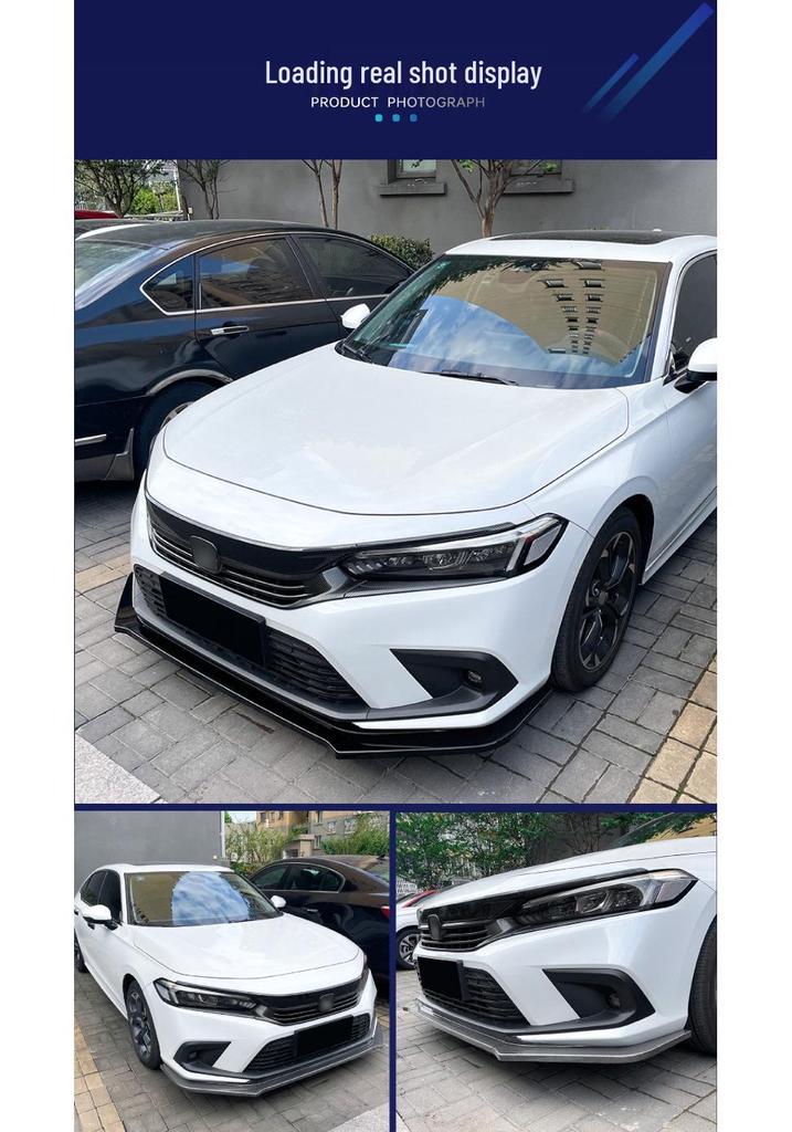 Honda Dai Civic Front Lip & Corner Bumper Body Kit Spoiler Modification