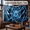 Custom Name Flannel Throw Blanket Manchester City Pattern Warm Home Decoration