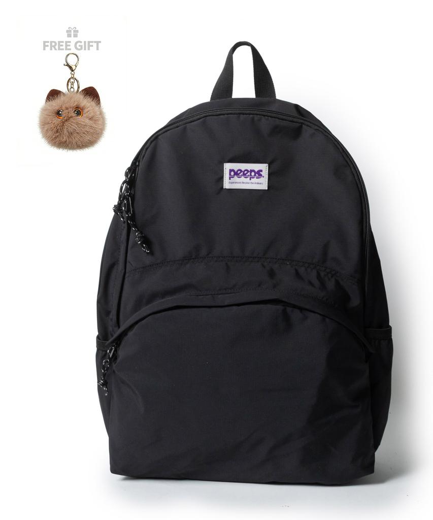 Peeps Standard Backpack (Large Black) Includes Foam Buddy Keyring
