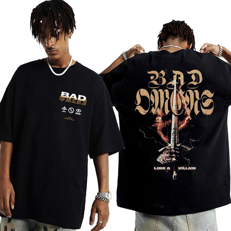 Summer 2026 New Rempel Ominous Omen Concrete Eternal Journey High Quality Comfortable Casual Mens Roundneck Print Tshirt M