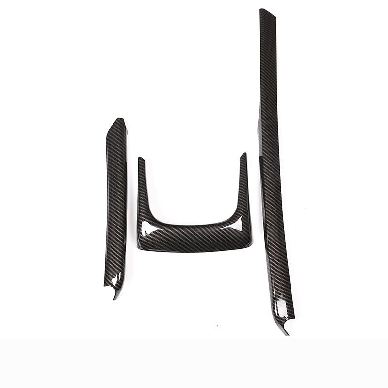 3pcs ABS For BMW X1 F48 2016- Car Armrest Box Side Decoration Strips Trim Accessories