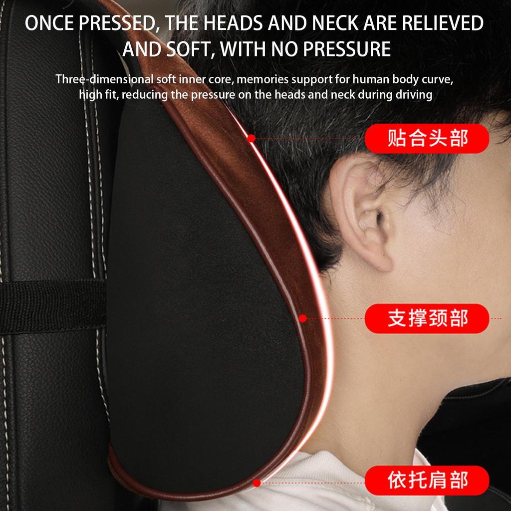 Kopfstützkissen für Auto Ergonomisches Bequemes Polster Weiche Stütze Autokissen Erwachsene Beifahrer Automobil Fahren Schlafen