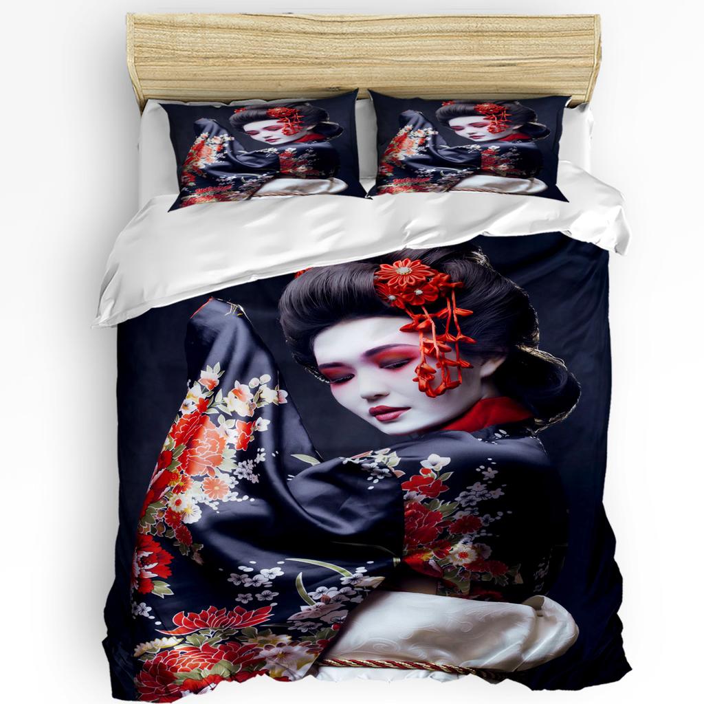 Japanese Mount Fuji Sakura Tree Flower Duvet Cover 3pcs Bedding Set Home Textile Quilt Cover Pillowcases Bedding Set No Sheet