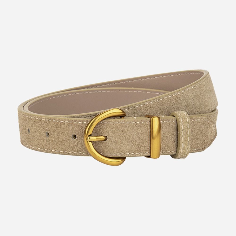Fashion Luxury Design Suede Leather Belt Casual Versatile Business Waist Strap Trendy Trouser Dress Belts