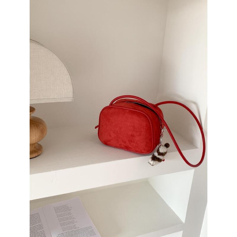 Autumn and winter suede tofu block bag niche design small square bag new women's shoulder bag
