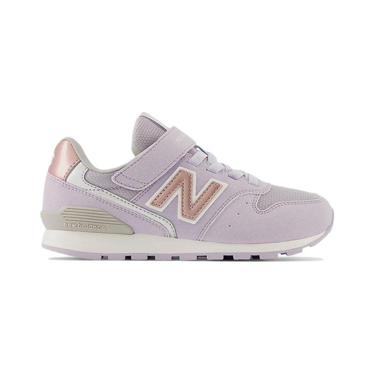 New Balance 996 Collection Comfortable Abrasion Resistant Low top Kids' Running Shoes Light Purple White YV996JH3