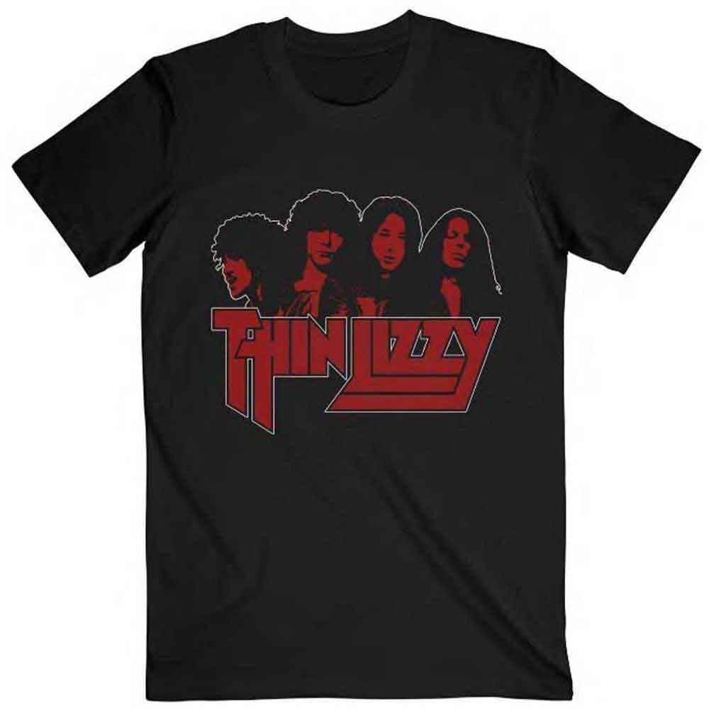 Thin Lizzy Unisex T-Shirt: Band Photo Logo (Small) 2XL