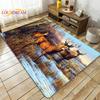 Wild Animals Deer Wildebeest Carpet for Living Room Bedroom Rug Kitchen Door Kids Unslip Floor Mats Birthday Gift Alfombra Rug