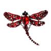 Broches Retro de Libélula de Cristal Grande para Mujer Aleación de Color Broches de Insectos Pines Regalos