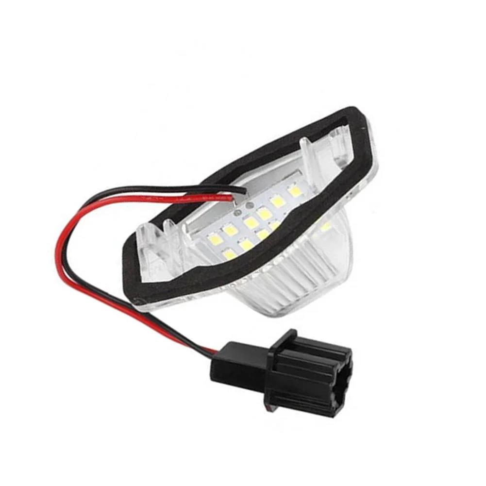 1/2X LED License Plate Lights Assembly for Honda Crv Fit Odyssey Jazz Hrv Frv CR-V Stream 12V SMD Number Lamp Xenon White 6000k License Plate Lights