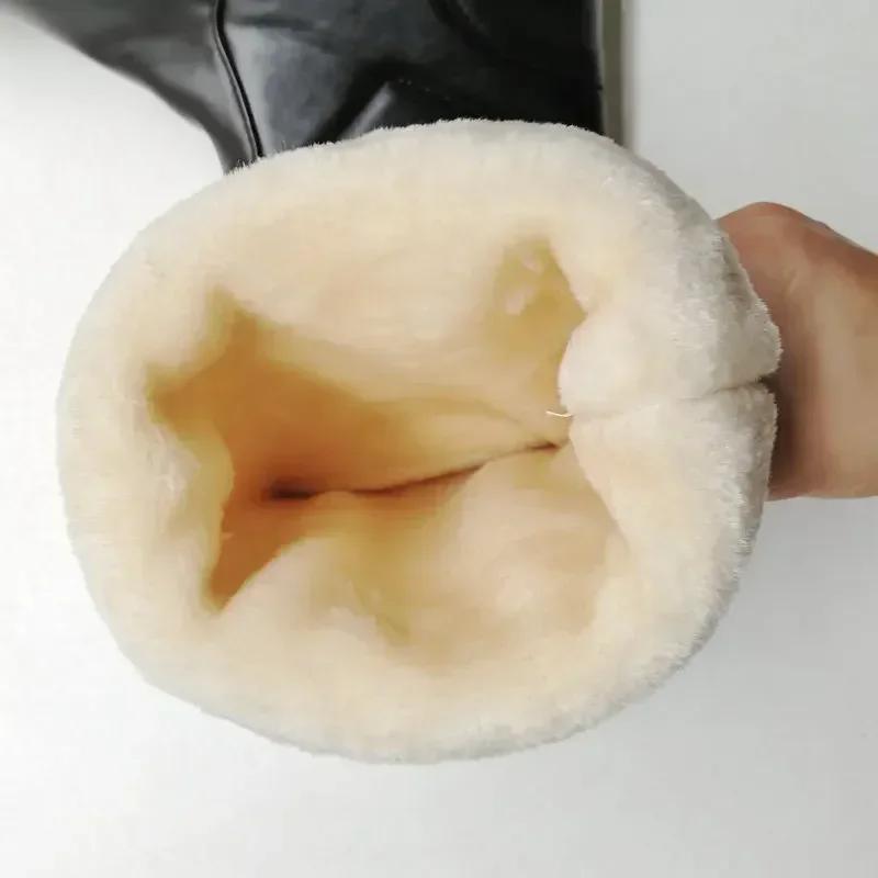 Winter Warm Plush Knee High Boots Women Comfy Flat Heel Snow Boots Slip On Platform Woman Long Boots Shoes Black Pink White 2025
