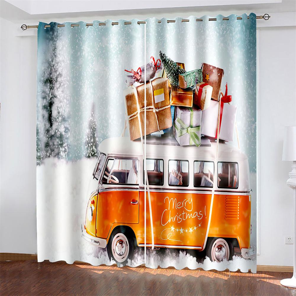 

Тканые шторы с принтом в виде мультяшных машин, затемняющие шторы для спальни с двумя независимыми шторами слева и справа 132cmx160cm