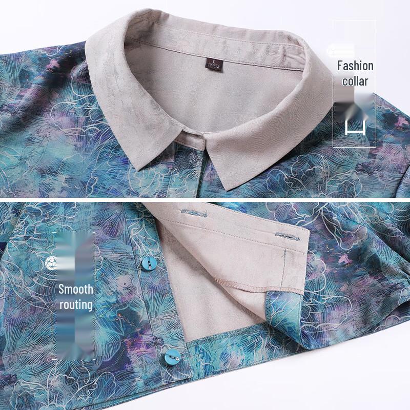 Elderly Women's Short Sleeve Summer Blouse