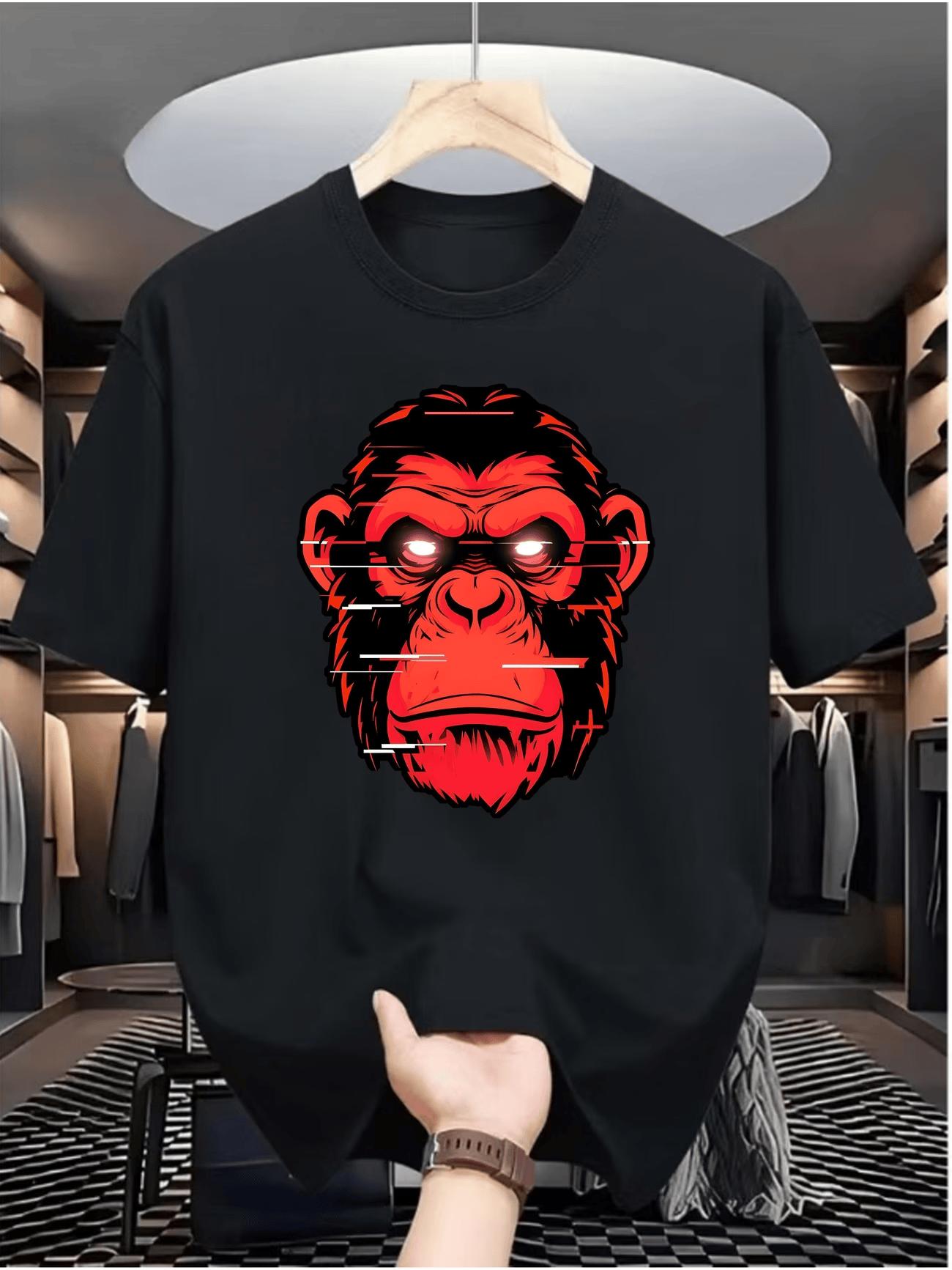 

Men s 3D pattern T-shirt short-sleeved T-shirt 3D printed round neck shirt retro retro casual street XL