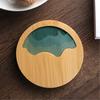 Podložka z epoxidové pryskyřice Krajina Průhledný držák bambusové izolace Coaster Cup Mat